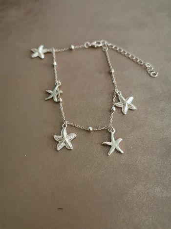 Bracelet de cheville doré étoiles de mer