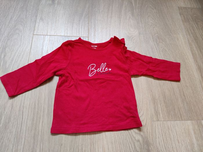 Lot t-shirts manches longues 12 mois fille - photo numéro 4