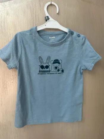 T-shirt bleu 12 mois kiabi