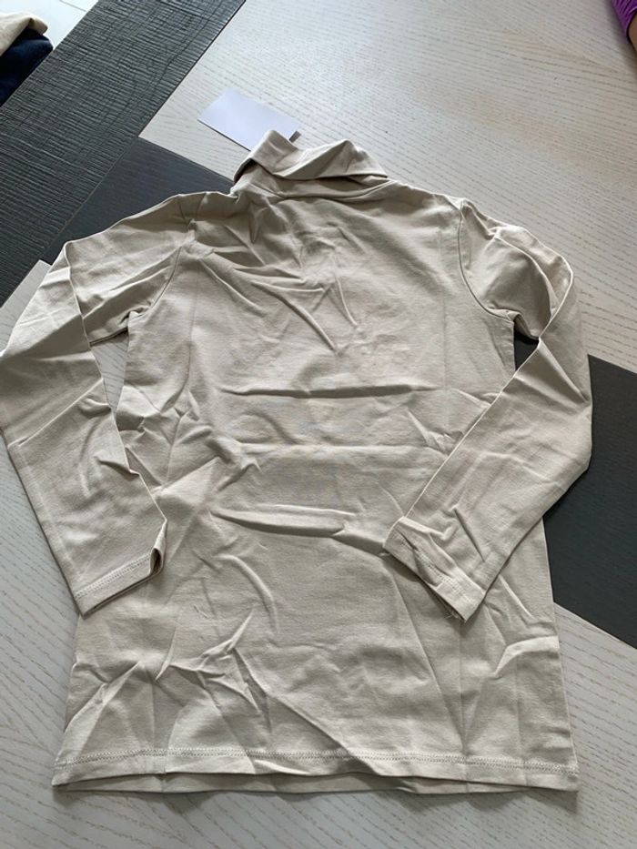Sous pull jersey beige 8 ans neuf Vertbaudet - photo numéro 5