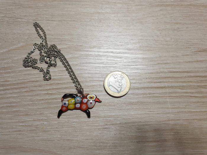 Magnifique collier vintage authentique en verre de murano neuf