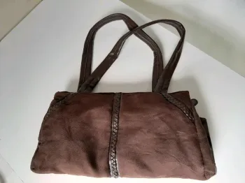 Sac à main marron Création "Nathalie Andersen"