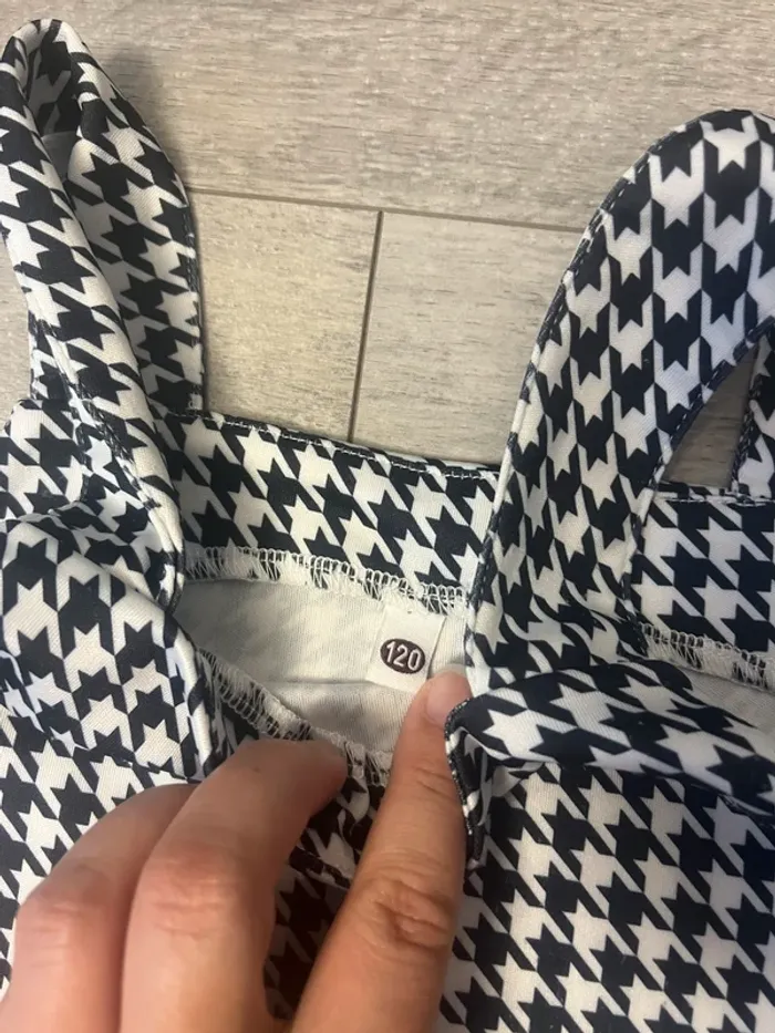 Ensemble fille sport brassière débardeur legging SHEIN 6 ans pied de poule - photo numéro 5