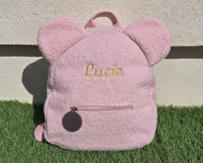 Sac maternelle personnalisé nounours rose