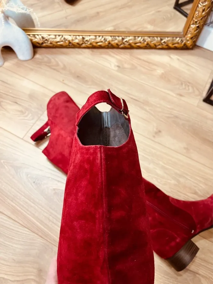 Pointure 36 bottes femme San Marina bordeaux cuir 🌺 - photo numéro 13