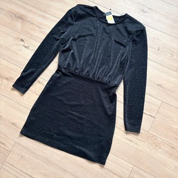 Robe noire pailletée Primark T42 – jamais portée