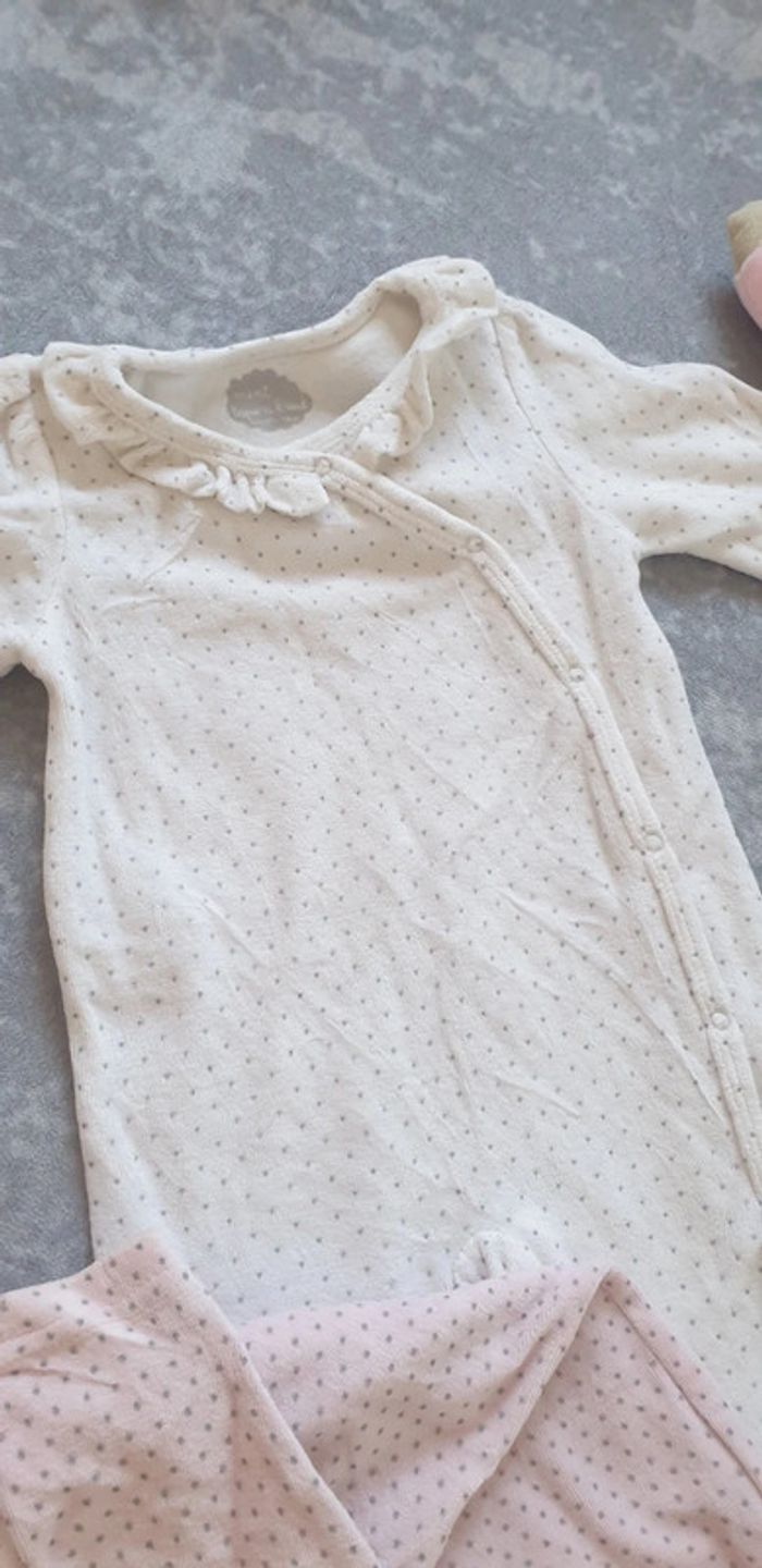 Lot de 4 grenouillères bebe fille 6 mois - photo numéro 8