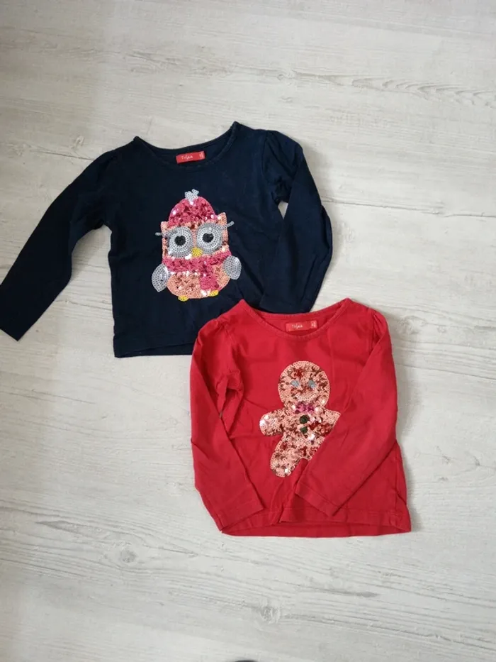 Lot 2 Tshirt noel 3 ans