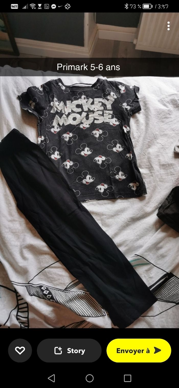 Pyjama mickey T-shirt pantalon