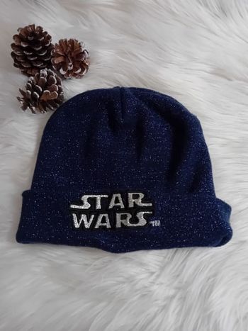 Bonnet bleu pailleté brodé Star Wars