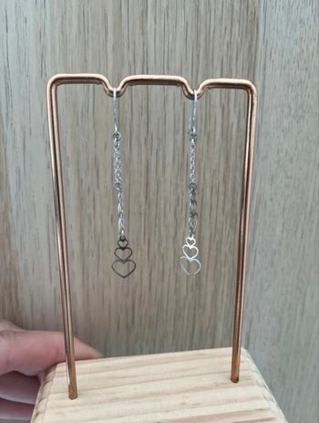 Boucle d'oreilles cœurs en argent