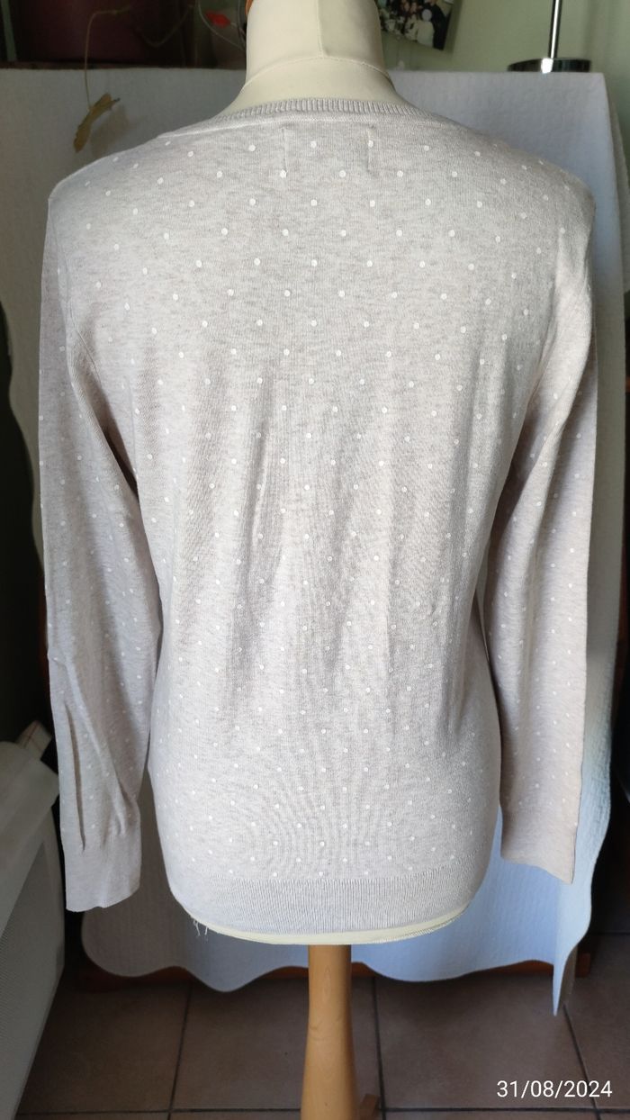 Cardigan beige manches longues - photo numéro 3