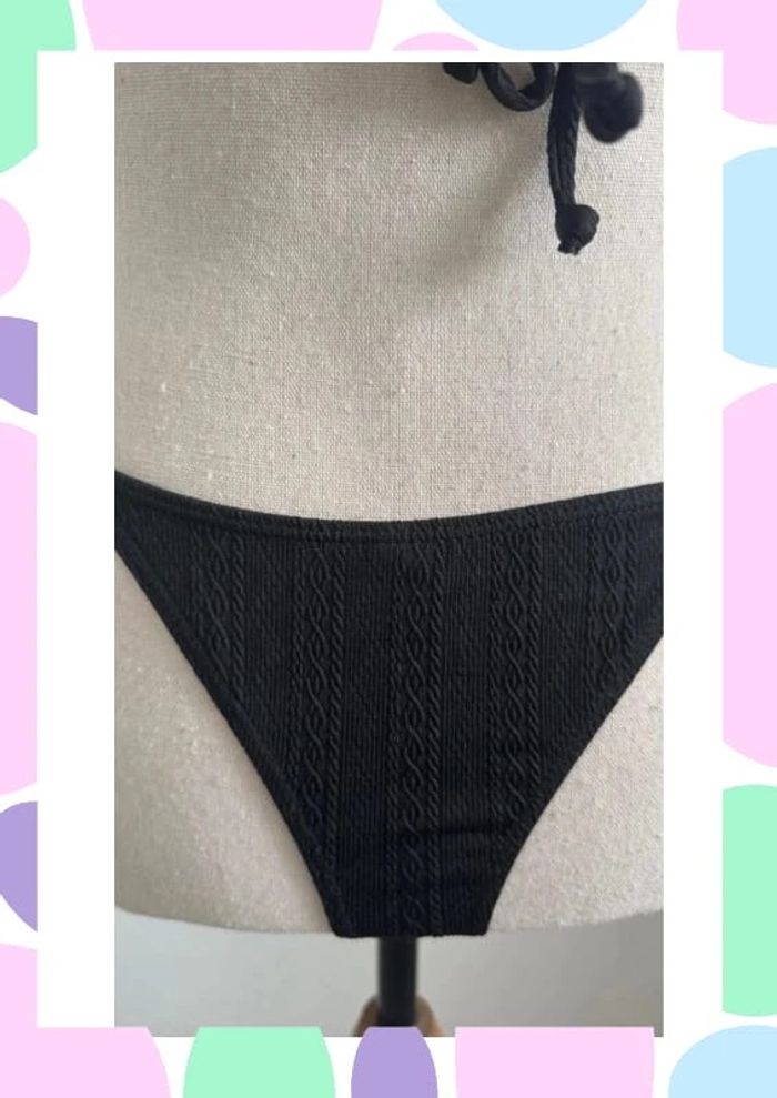 Bikini noir et doré Shein – Taille L – Neuf avec étiquette - photo numéro 7