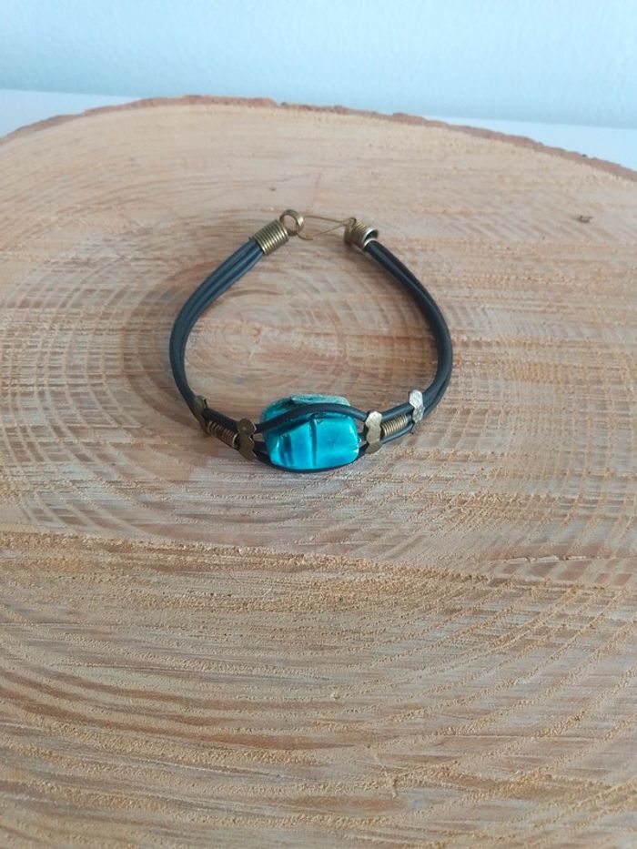 Bracelet scarabée bleu - photo numéro 3