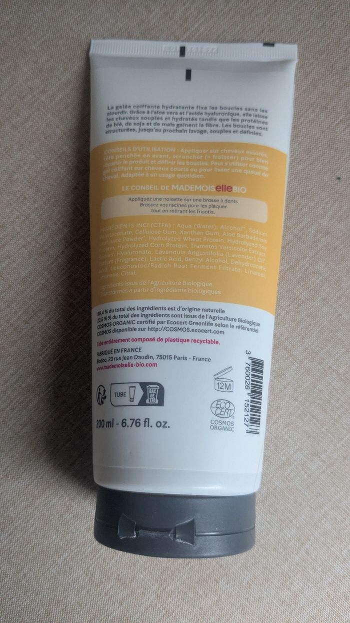 Gelée coiffante hydratante - Mademoiselle Bio - photo numéro 2