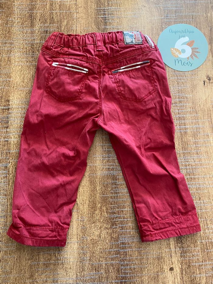Pantalon rouge obaibi 6 mois garçon - photo numéro 5