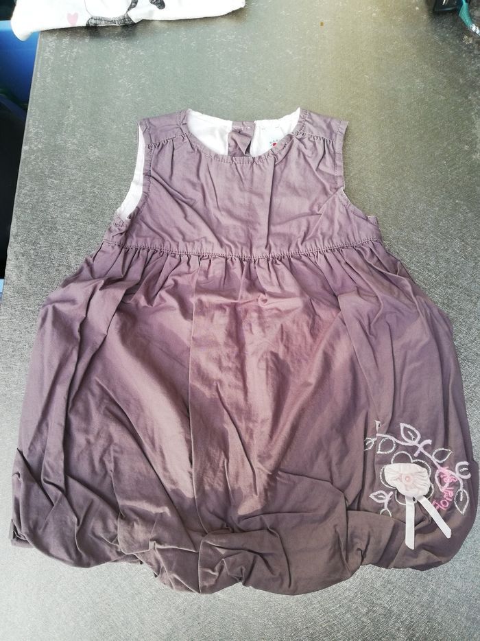 Robe grise doublé 18 mois fille baby club