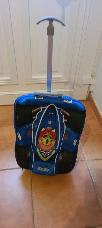Valise à roulettes pour enfants en EVA avec motif de voitures de course sac à roulette