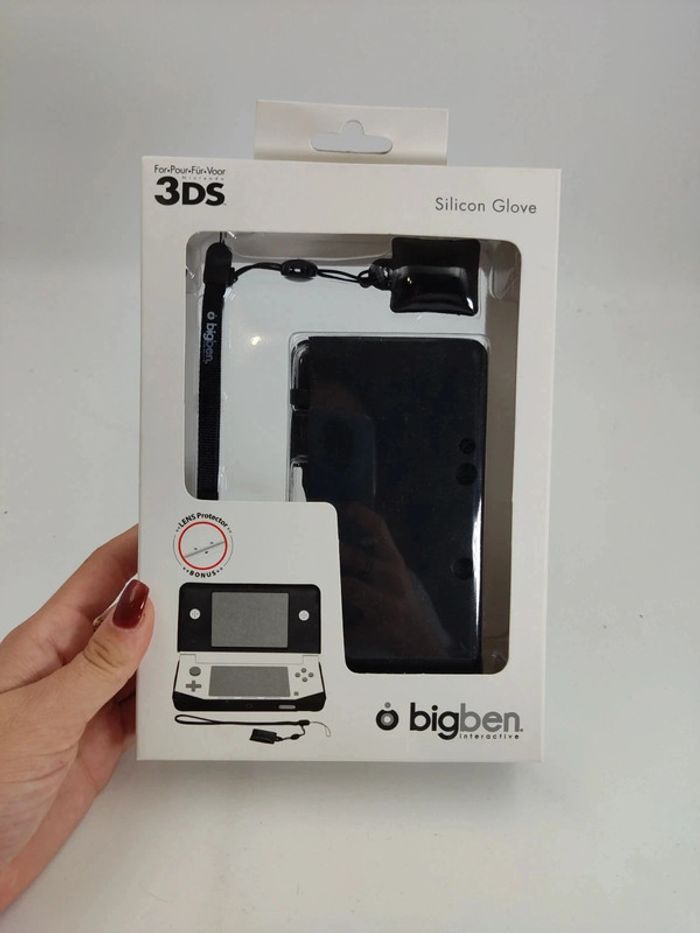 pochette de protection silicone nintendo 3DS gris foncé bigben - photo numéro 4