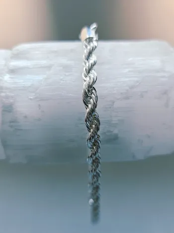 Bracelet acier inoxydable torsadé fin