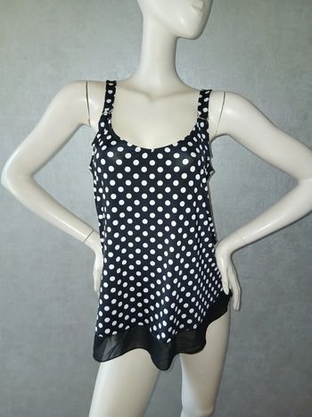 top noir à pois blanc sienna si taille 42