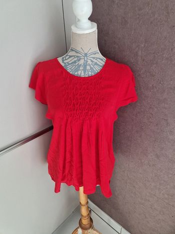 Blouse rouge Sud Express taille S neuve avec étiquette