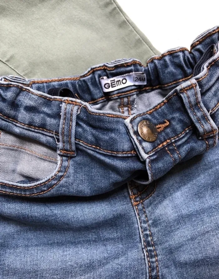 Lot 4 pantalons / jeans 24 mois 86/92cm Zara Kiabi Gémo - photo numéro 2