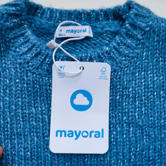 Pull d'hiver bleu pour enfants de 4 ans, Mayoral - photo numéro 4