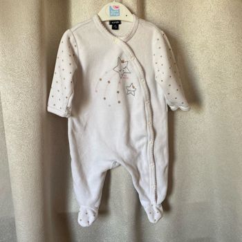Pyjama velours ouverture devant 3 mois kiabi
