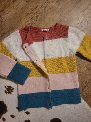 Gilet rayures multicolores gemo 4ans