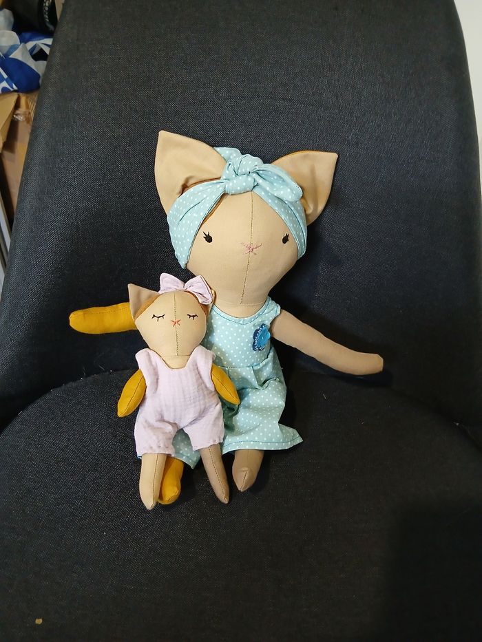 Poupée chat et son bébé - photo numéro 5