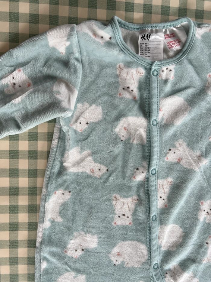 Pyjama velours H&M 86cm - photo numéro 3
