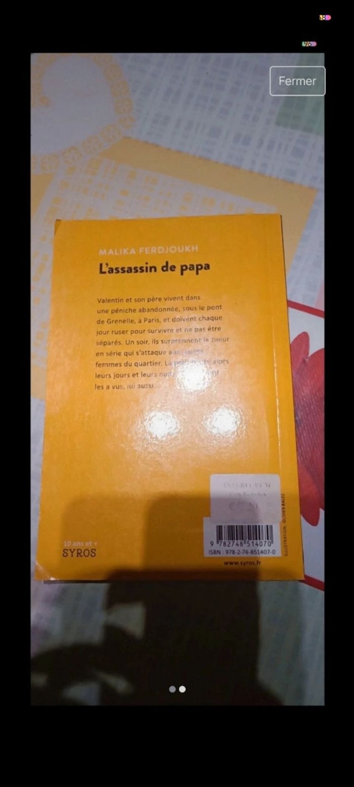 Livre l'assassin de papa - photo numéro 2