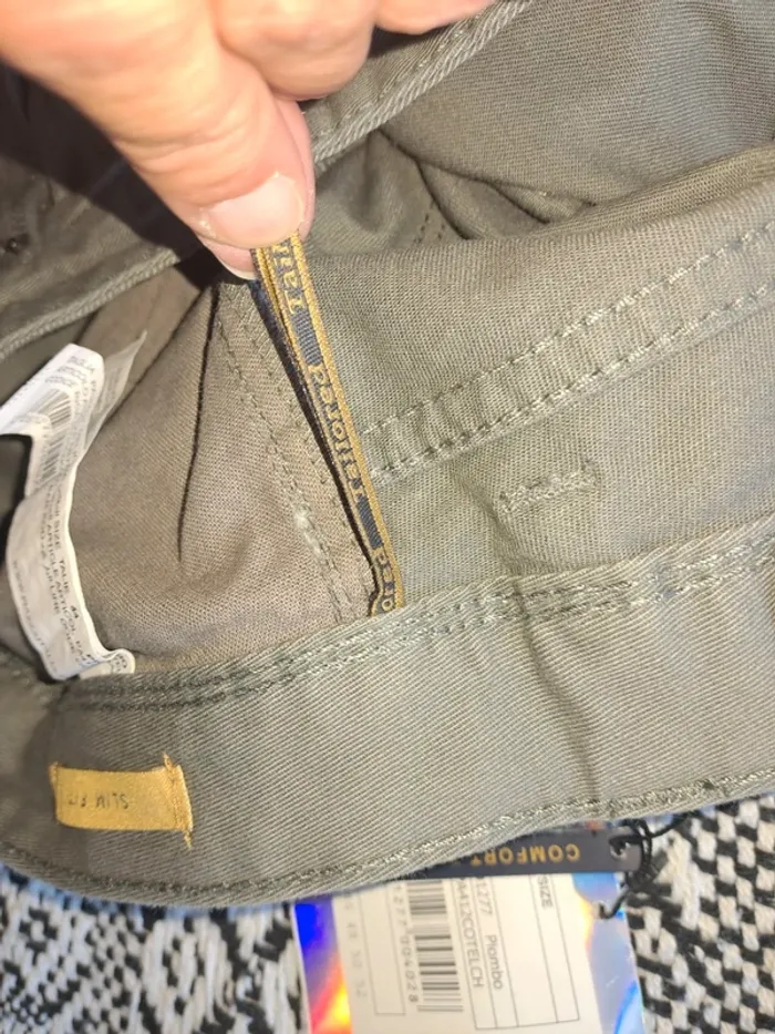 Pantalon homme gris neuf avec étiquette slim fit 40 France (44 Italy) Pizza Italia qualité - photo numéro 7