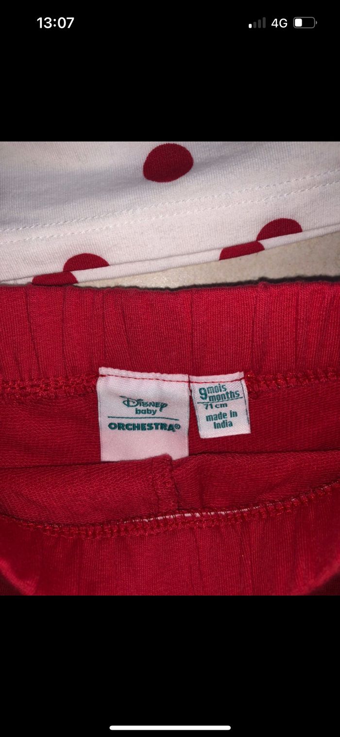 Ensmeble disney minnie blanc et rouge - photo numéro 2