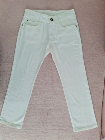 Pantalon Marese 6 ans blanc pailleté coupe droite