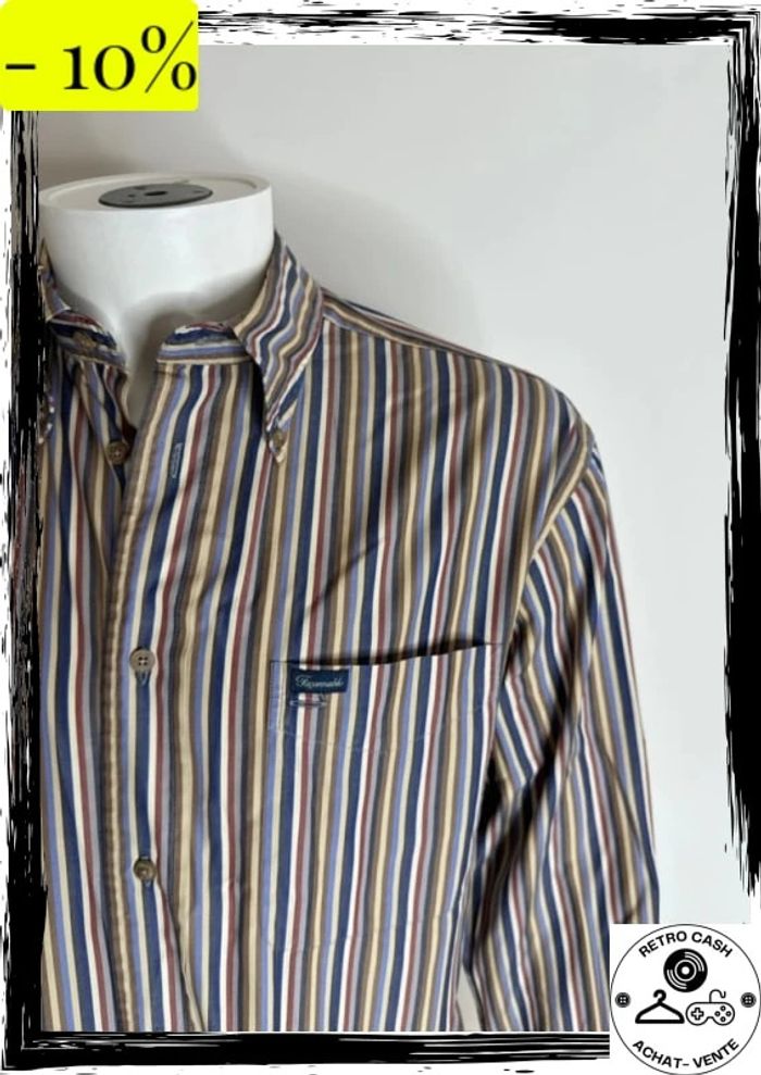Chemise à rayures Façonnable taille M en super état vintage - photo numéro 2