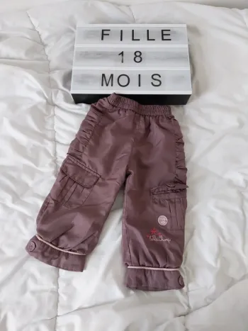 Pantalon molletonné fille 18 mois