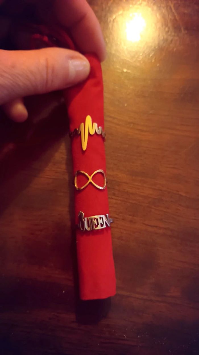 Lot bagues acier neuves - photo numéro 2