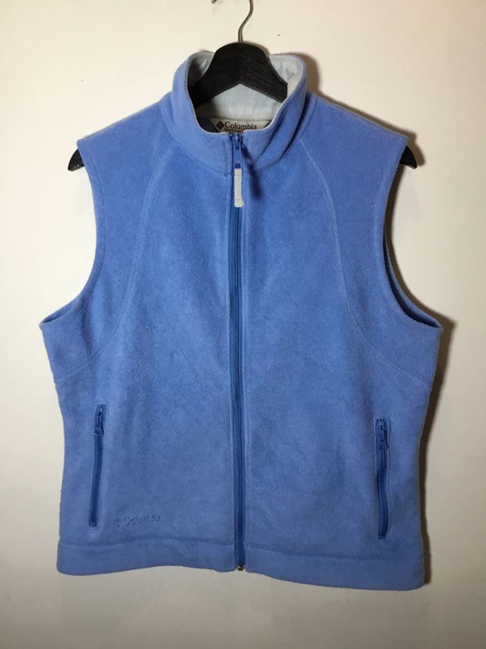 Veste polaire sans manches pour femme Columbia bleu clair taille L 170