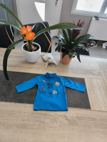 Sous pull col roulé garçon 6 mois Gémo