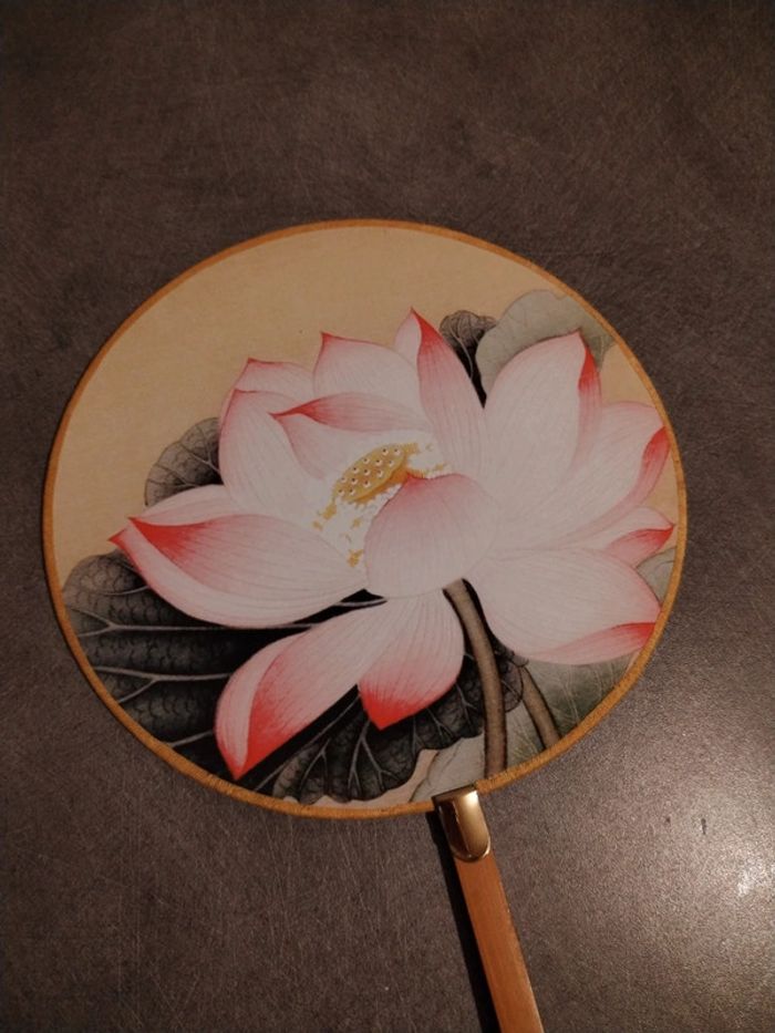 Joli éventail rond chinois neuf - photo numéro 3