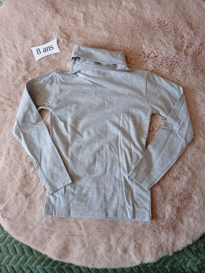 T-shirt ML à col roulé 8 ans - photo numéro 2