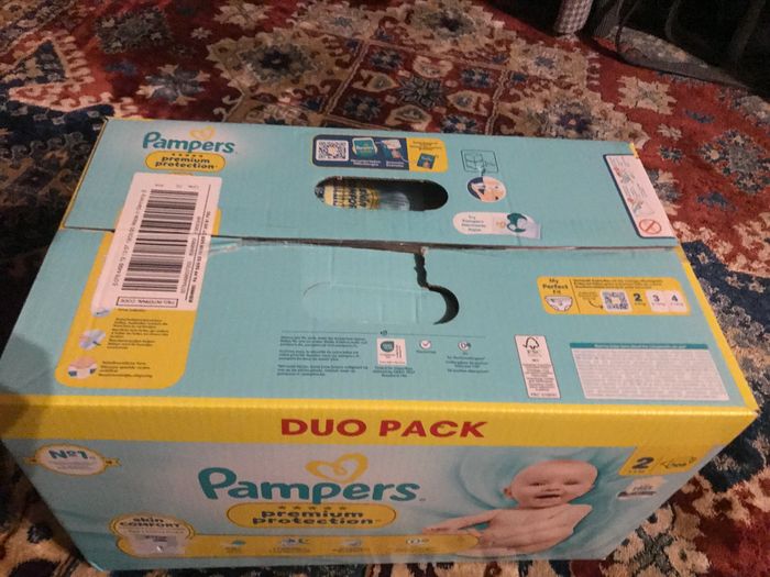 neuf duopack paquet de couches pampers premium protection taille 2 soit 108 couches culotte - photo numéro 2