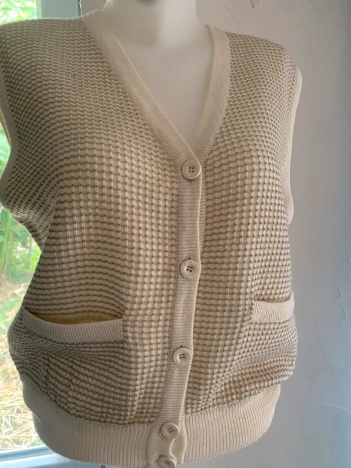 Veste Lecomte vintage sans manches  taille 40 - photo numéro 8