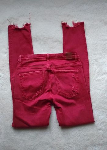 Jean Zara trafaluc denimwear rouge 36