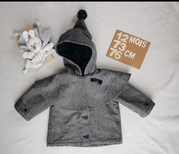 Superbe manteau 👣, élégant, kiabi, 12mois