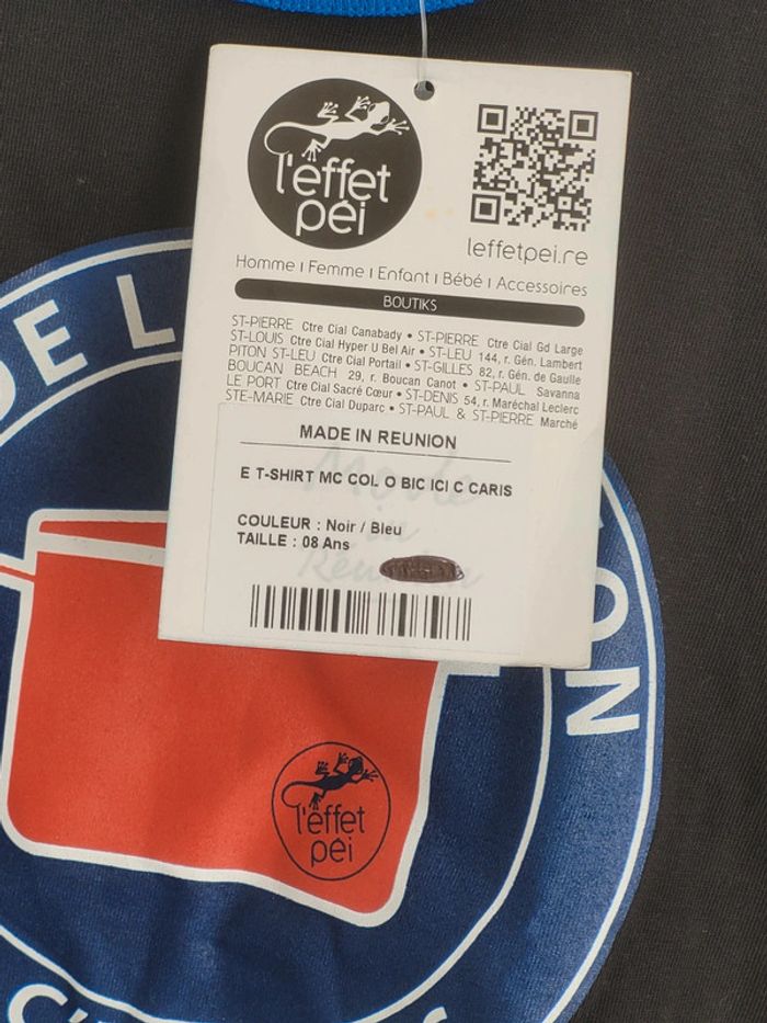 Thsirt manches courtes 974 Ici c'est Paris l'effet Pei 8ans - photo numéro 5