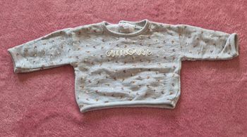 Petit pull gris 1 mois