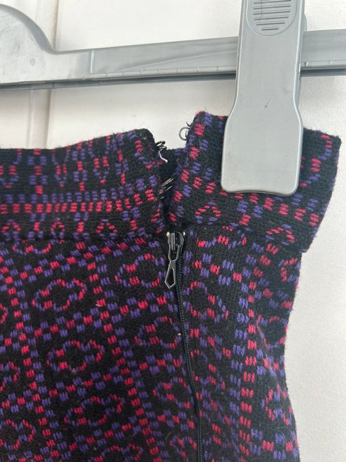 Jupe vintage épaisse - violette et Fushia taille 36 - photo numéro 5